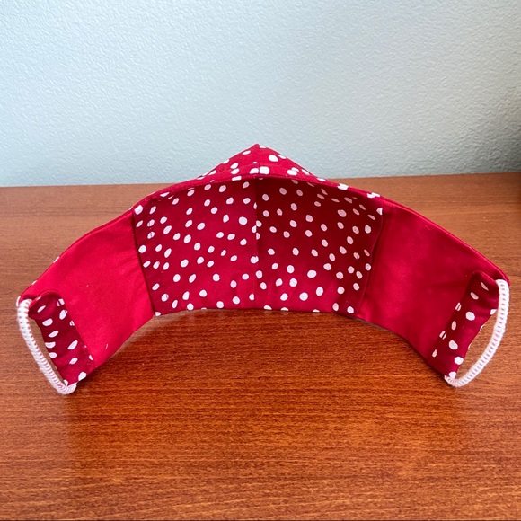 Cute Red Polkadot Cloth Facemask - Picture 2 of 6